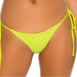 FRANKIES Neon Yellow Bikini Bottoms Size M